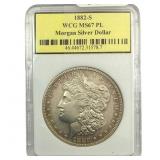 1882-S Morgan Silver Dollar WCG MS67 PL