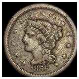1856 Braided Hair Large Cent LIGHTLY CIRCULATED