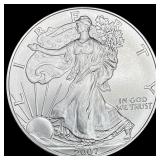 2007-W Silver 1 oz American Eagle $1 SUPERB GEM BU