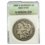 1892-S Morgan Silver Dollar NES VF20