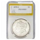 1878-S Morgan Silver Dollar PGA MS63