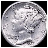 1921 Silver Mercury Dime LIGHTLY CIRCULATED