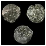[3 Coins]Pratihara 780-980 AD Silver Drachm NEARL