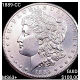 1889-CC Morgan Silver Dollar CHOICE BU+