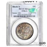 1936-S CAC Rhode Island Half Dollar PCGS MS66