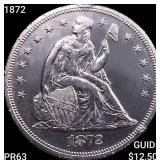1872 Seated Liberty Dollar CHOICE PROOF