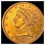 1904-S Gold $5 Half Eagle CLOSELY UNCIRCULATED