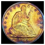 1865-S Silver Half Dollar CHOICE AU