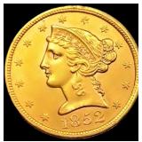 1852 $5 Gold Half Eagle