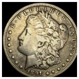1891-CC Silver Morgan Dollar LIGHTLY  CIRCULATED