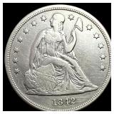 1842 Seated Liberty Dollar LIGHTLY CIRCULATED