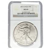 2012 Silver Eagle NGC MS69