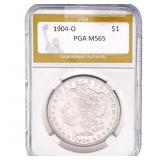 1904-O Morgan Silver Dollar PGA MS65