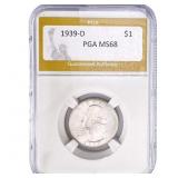 1939-D Washington Silver Quarter PGA MS68