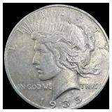 1935 Silver Peace Dollar NEARLY UNCIRCULATED