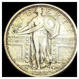 1917 Type 1 Type 1 Standing Liberty Quarter UNCIRC