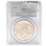 1923 Silver Peace Dollar PCGS MS63