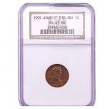 1995 Lincoln Memorial Cent NGC MS67 RD