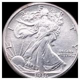 1916 Walking Liberty Half Dollar CHOICE AU