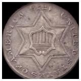1851 Silver Three-Cent Piece CLOSELY  UNCIRCULATE