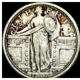 1917 Type 1 Standing Liberty Quarter LIGHTLY  CIR