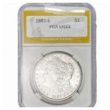 1881-S Morgan Silver Dollar PGA MS64