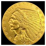 1912 Indian Head Gold $2.50 Quarter Eagle CLOSELY