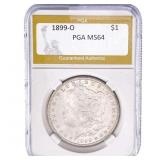 1899-O Morgan Silver Dollar PGA MS64
