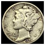 1927-S Silver Mercury Dime NEARLY UNCIRCULATED