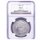 1899 Morgan Silver Dollar NGC MS63