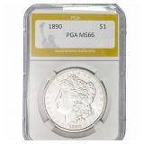 1890 Morgan Silver Dollar PGA MS66