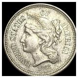 1868 Nickel Three-Cent Piece CLOSELY UNCIRCULATED