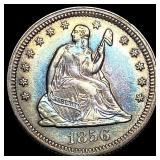 1856 Seated Liberty Silver Quarter ABOUT UNCIRCULA