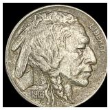 1916-D Nickel Five Cents (Buffalo) CLOSELY UNCIRCU