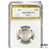 1917 Standing Liberty Quarter PGA MS65 FH TY1