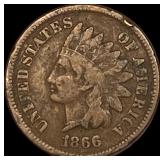 1866 Indian Head Cent ABOUT UNCIRCULATED