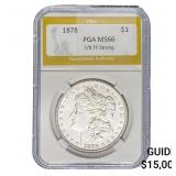 1878 7/8TF Morgan Silver Dollar PGA MS66 Strong