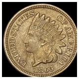 1863 Indian Head Cent CHOICE AU