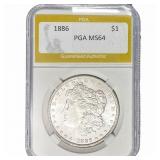 1886 Morgan Silver Dollar PGA MS64