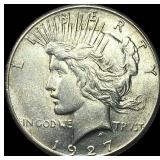 1927-S Silver Peace Dollar CHOICE AU