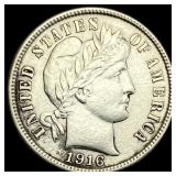 1916 Silver Barber Dime CLOSELY UNCIRCULATED