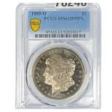 1885-O Morgan Silver Dollar PCGS MS61 DMPL