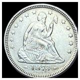 1873 Arrows Seated Liberty Quarter CLOSELY  UNCIR