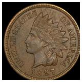 1897 Indian Head Cent NEARLY UNCIRCULATED