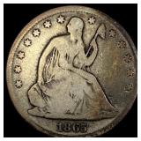 1865-S Silver Half Dollar NICELY CIRCULATED