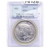 1923 Silver Peace Dollar PCGS MS64