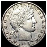 1909 Barber Half Dollar CLOSELY UNCIRCULATED