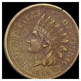 1859 Copper-Nickel Indian Head Cent NEARLY UNCIRCU