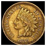 1859 Copper-Nickel Indian Head Cent NEARLY UNCIRCU