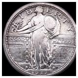 1917-D Type 1 Standing Liberty Quarter LIGHT  CIR